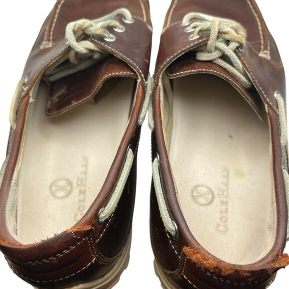 Cole Haan Boat Shoes Men size 12 Brown Lace Up Preppy Hampton Classic Nautial main image 5